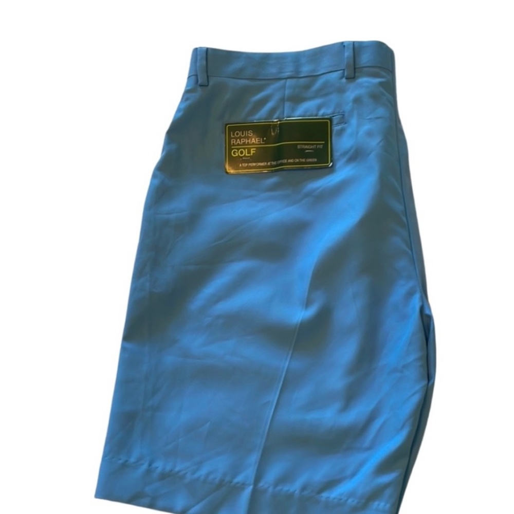 Louis Raphael Blue Straight Fit Golf Shorts Size 38